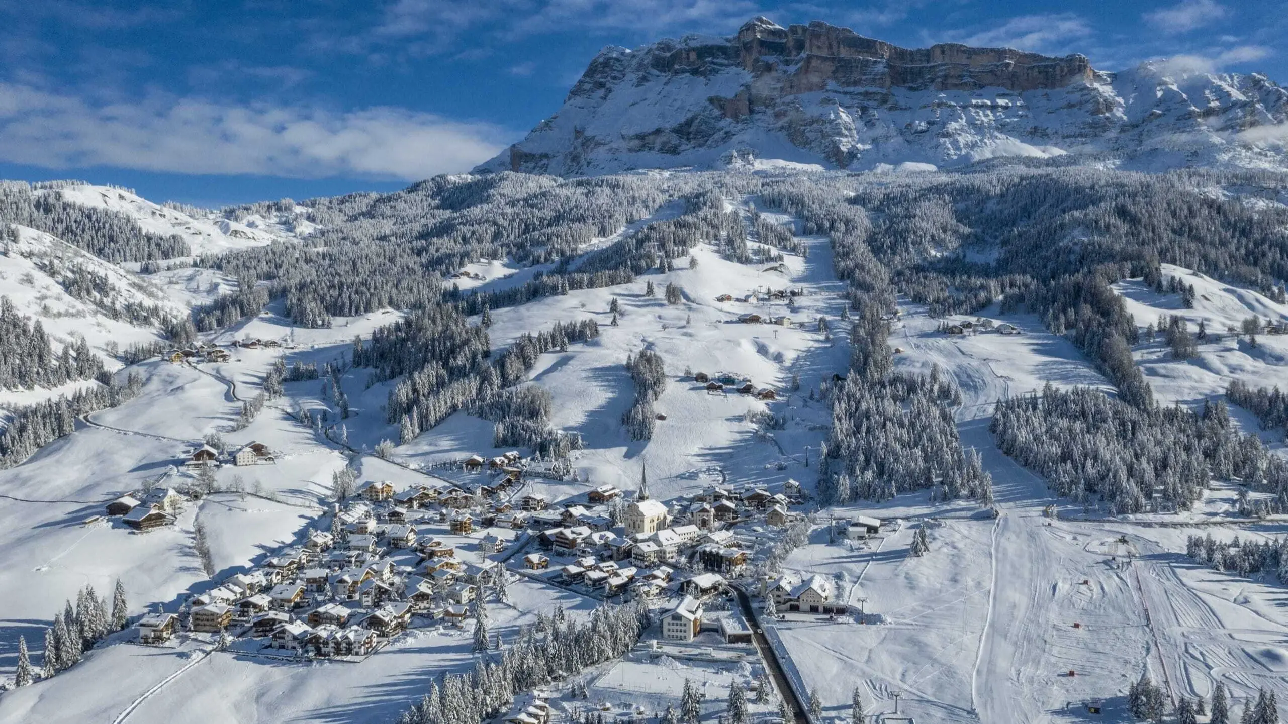 The village of Badia during winter