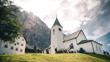 Sanctuary church La Crusc/Santa Croce in Alta Badia
