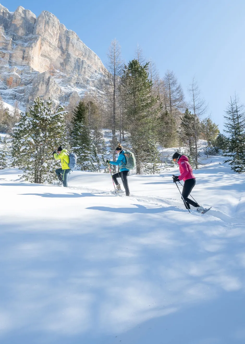 Snowshoeing in the Dolomites