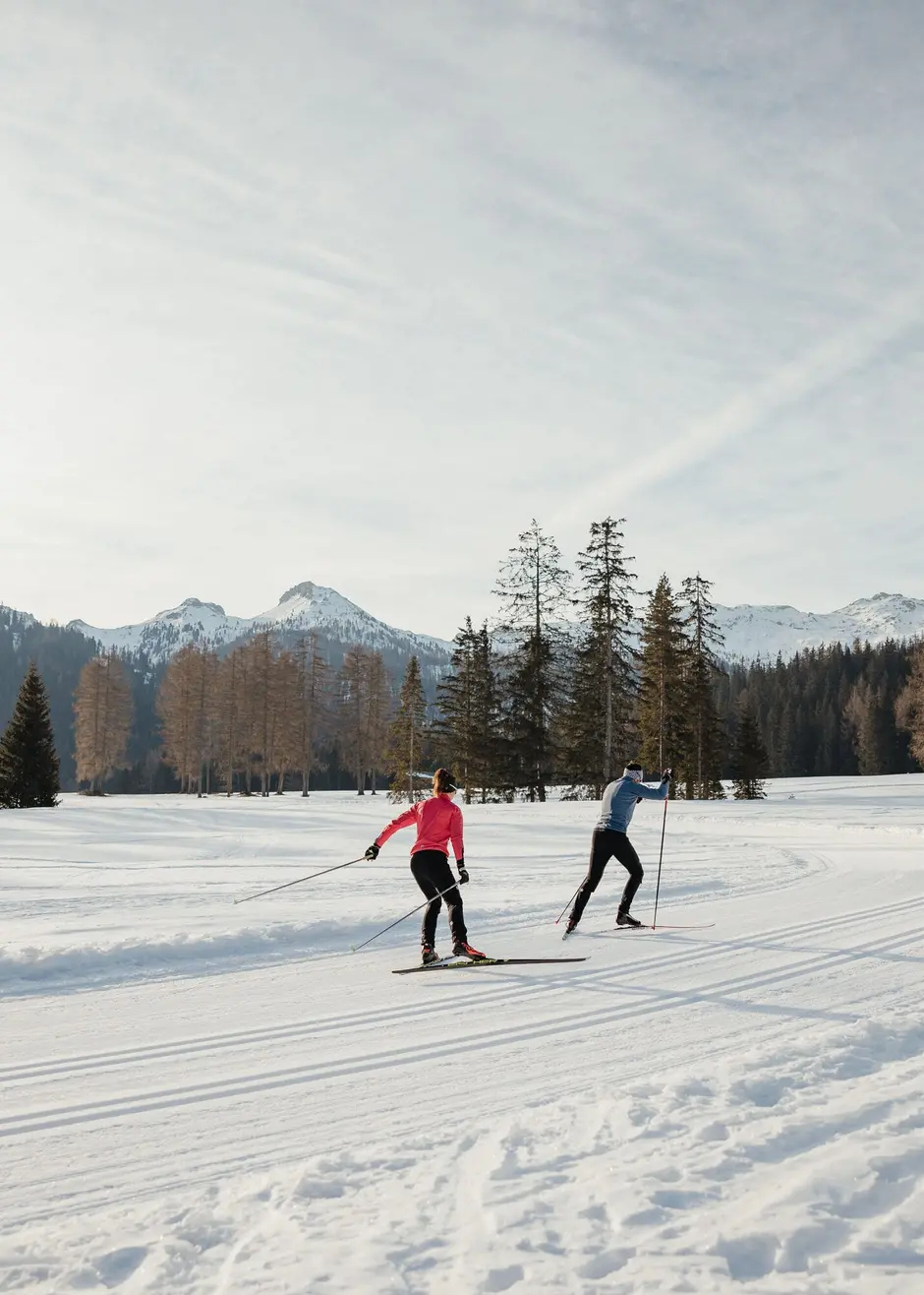 Cross-country skiing in Alta Badia - Dolomites